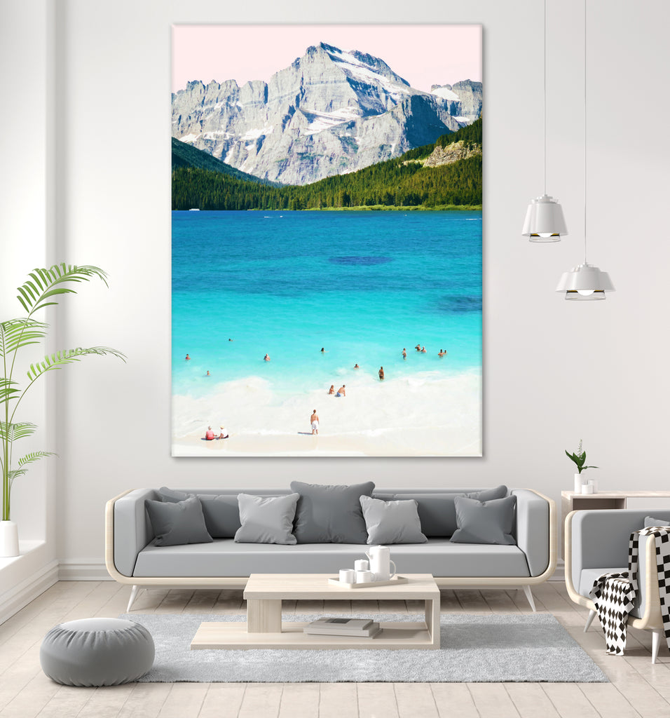 Summer vibes by 83 oranges on GIANT ART - blue digital mountain