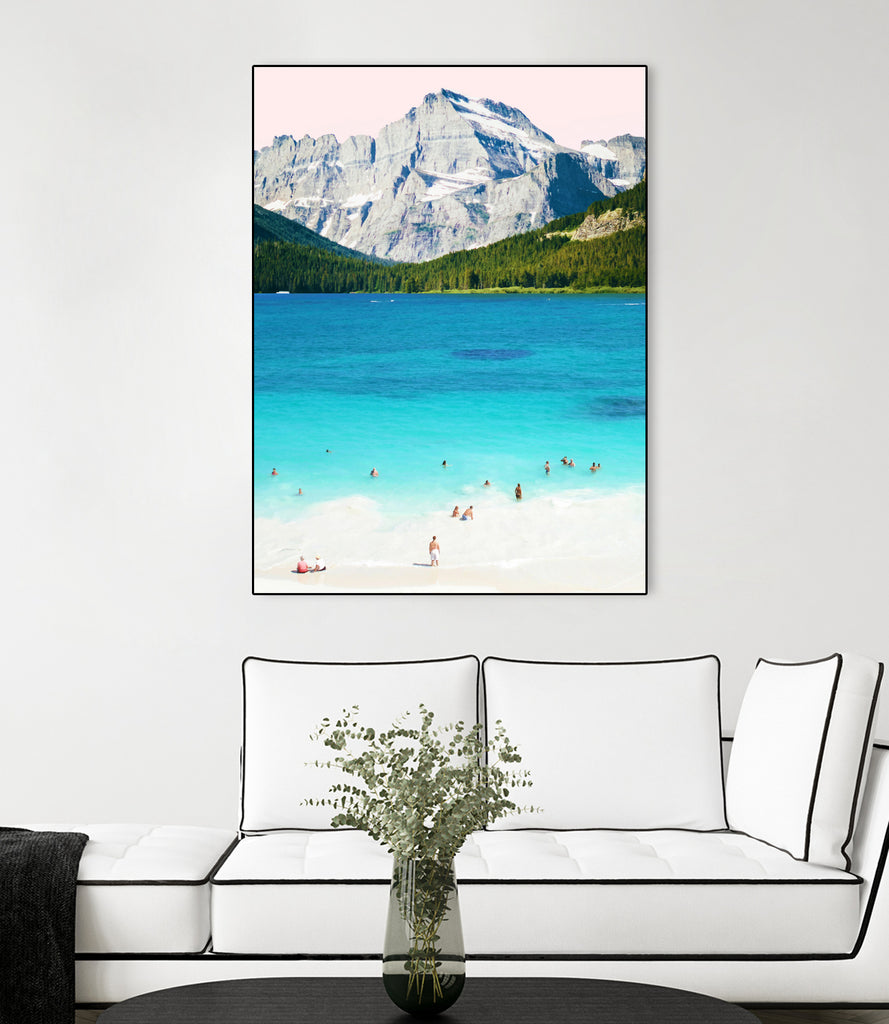 Summer vibes by 83 oranges on GIANT ART - blue digital mountain