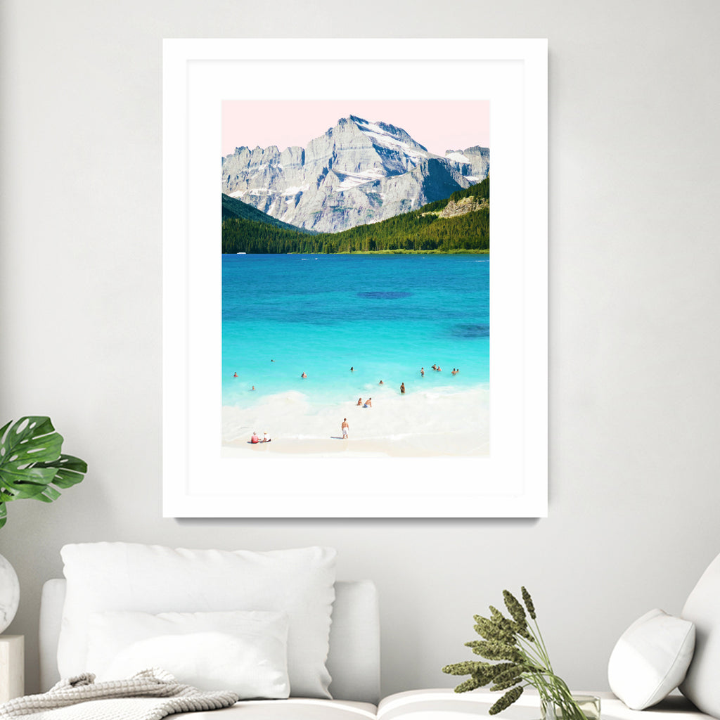 Summer vibes by 83 oranges on GIANT ART - blue digital mountain