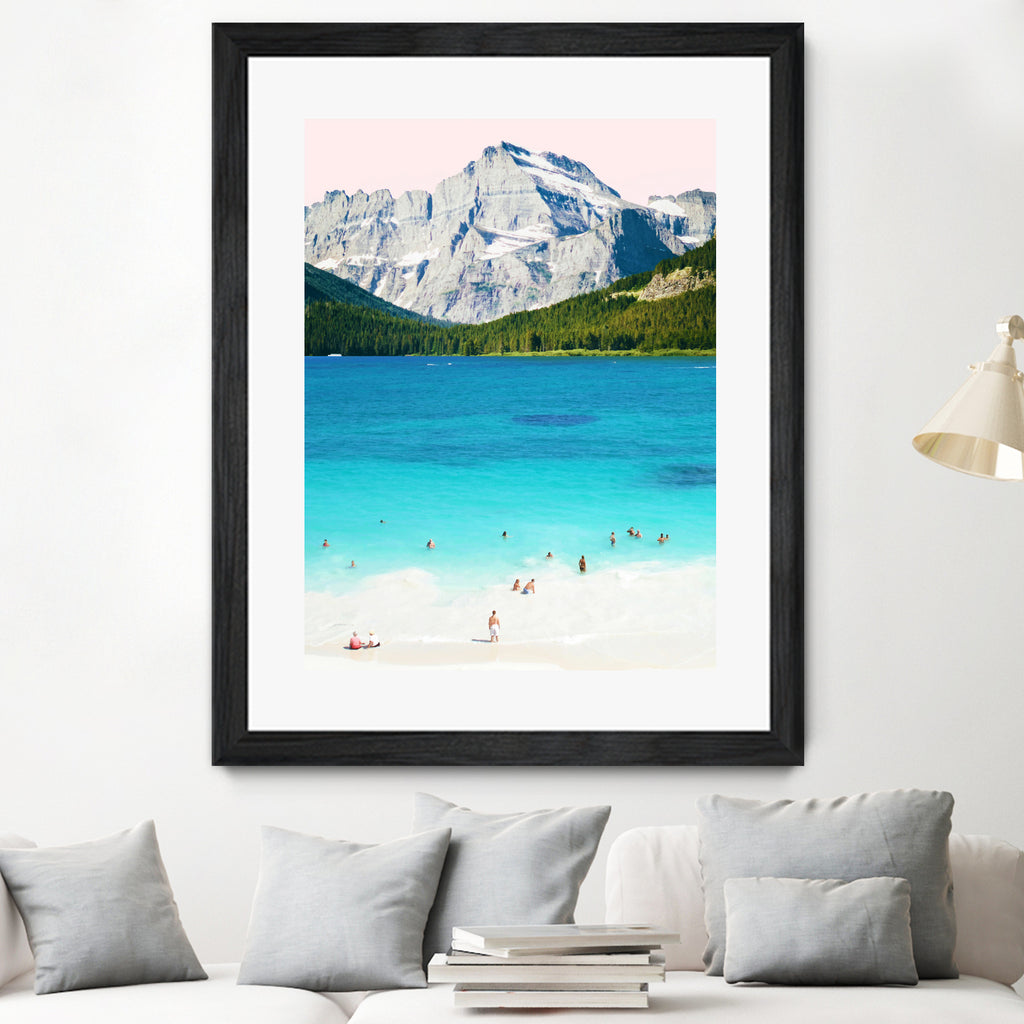 Summer vibes by 83 oranges on GIANT ART - blue digital mountain