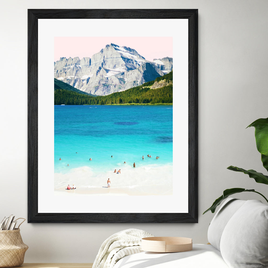 Summer vibes by 83 oranges on GIANT ART - blue digital mountain