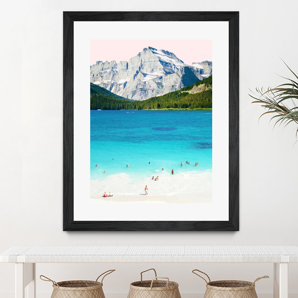 Summer vibes by 83 oranges on GIANT ART - blue digital mountain