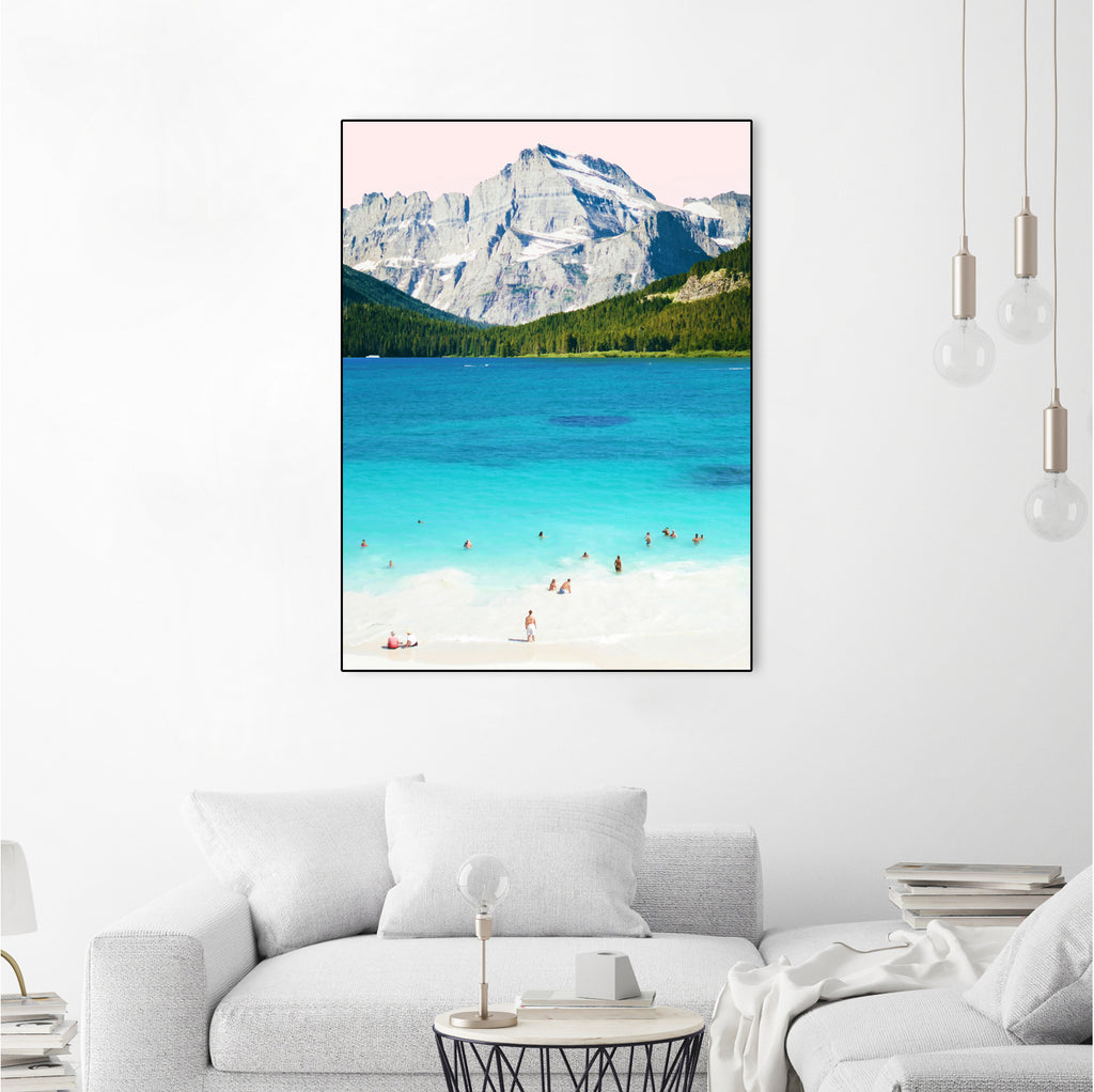 Summer vibes by 83 oranges on GIANT ART - blue digital mountain