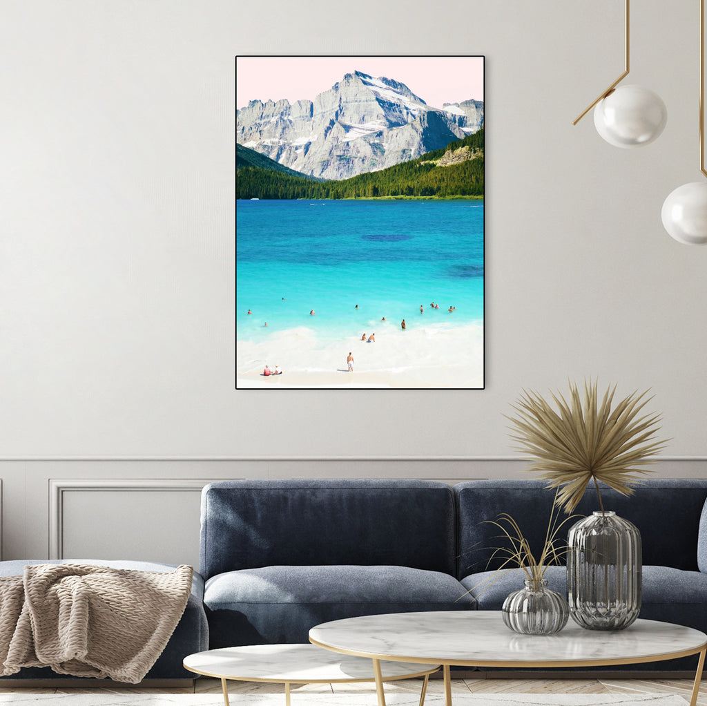 Summer vibes by 83 oranges on GIANT ART - blue digital mountain