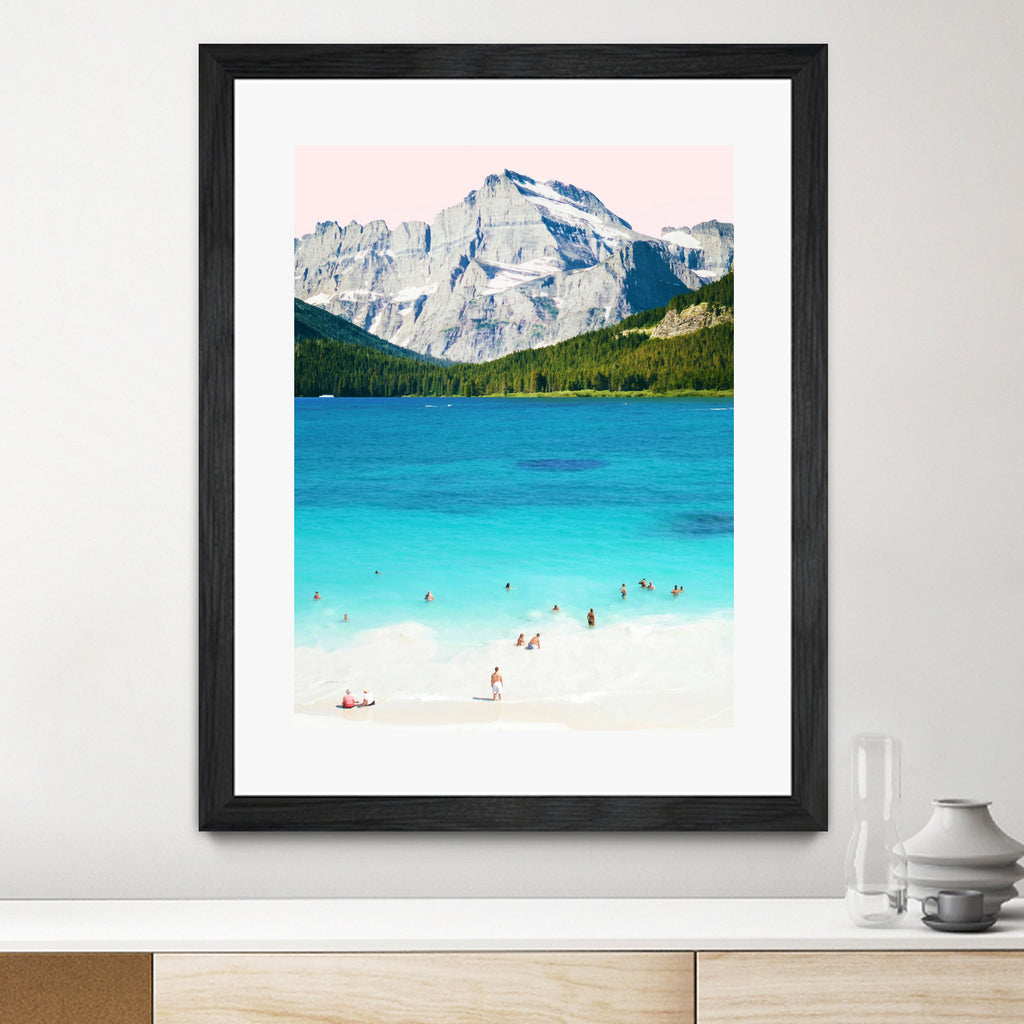 Summer vibes by 83 oranges on GIANT ART - blue digital mountain