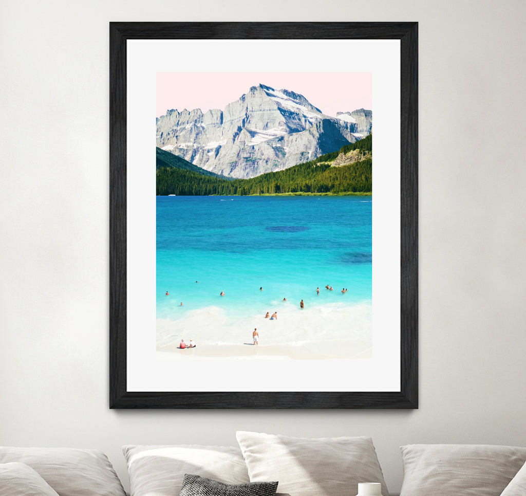 Summer vibes by 83 oranges on GIANT ART - blue digital mountain