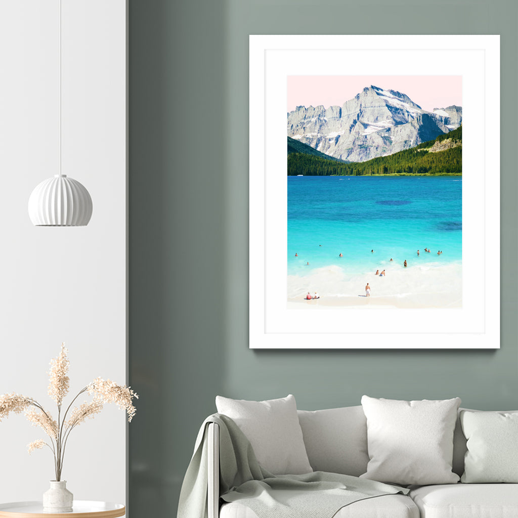 Summer vibes by 83 oranges on GIANT ART - blue digital mountain