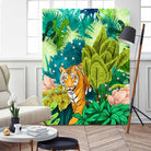 Jungle Tiger by 83 oranges on GIANT ART - orange digital jungle