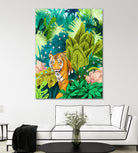 Jungle Tiger by 83 oranges on GIANT ART - orange digital jungle