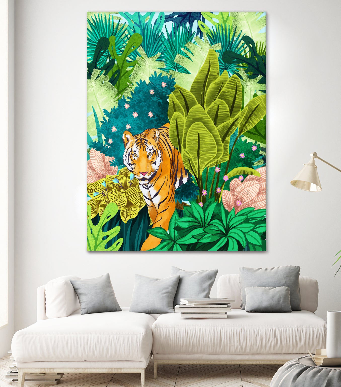 Jungle Tiger by 83 oranges on GIANT ART - orange digital jungle