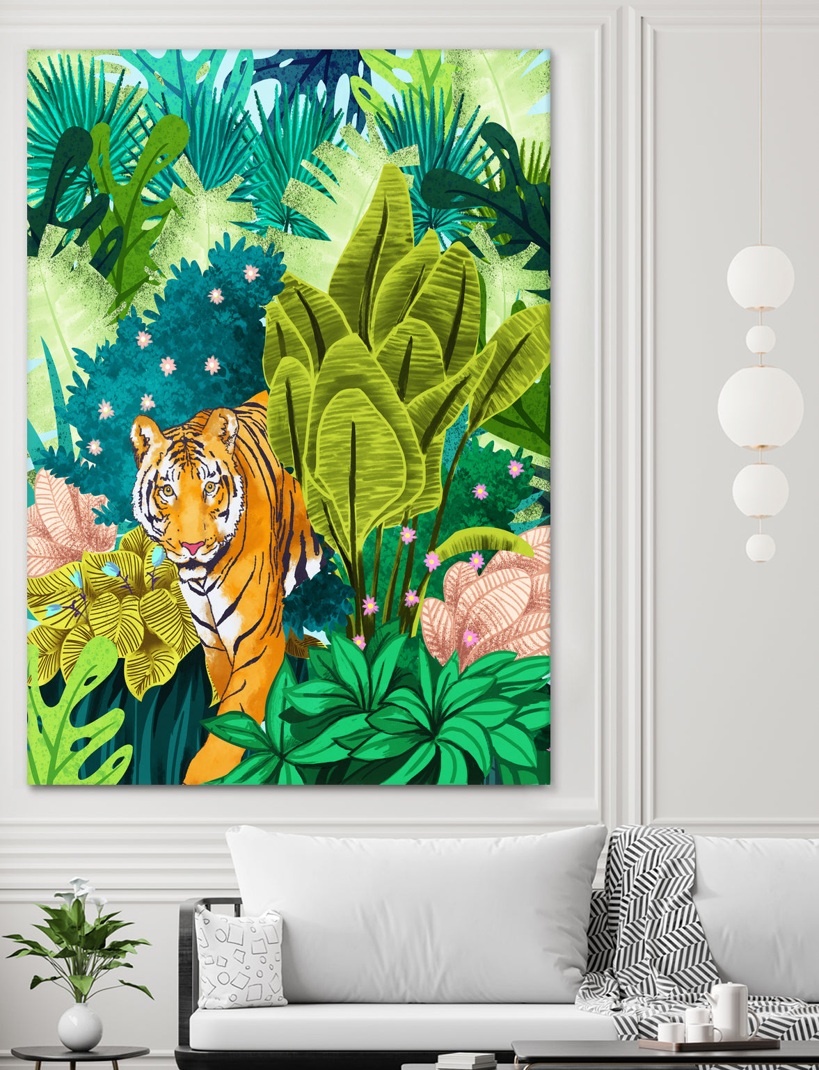 Jungle Tiger by 83 oranges on GIANT ART - orange digital jungle