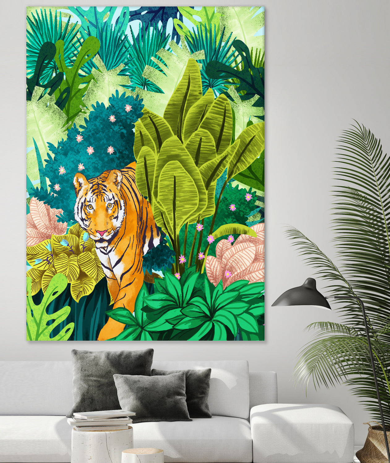 Jungle Tiger by 83 oranges on GIANT ART - orange digital jungle