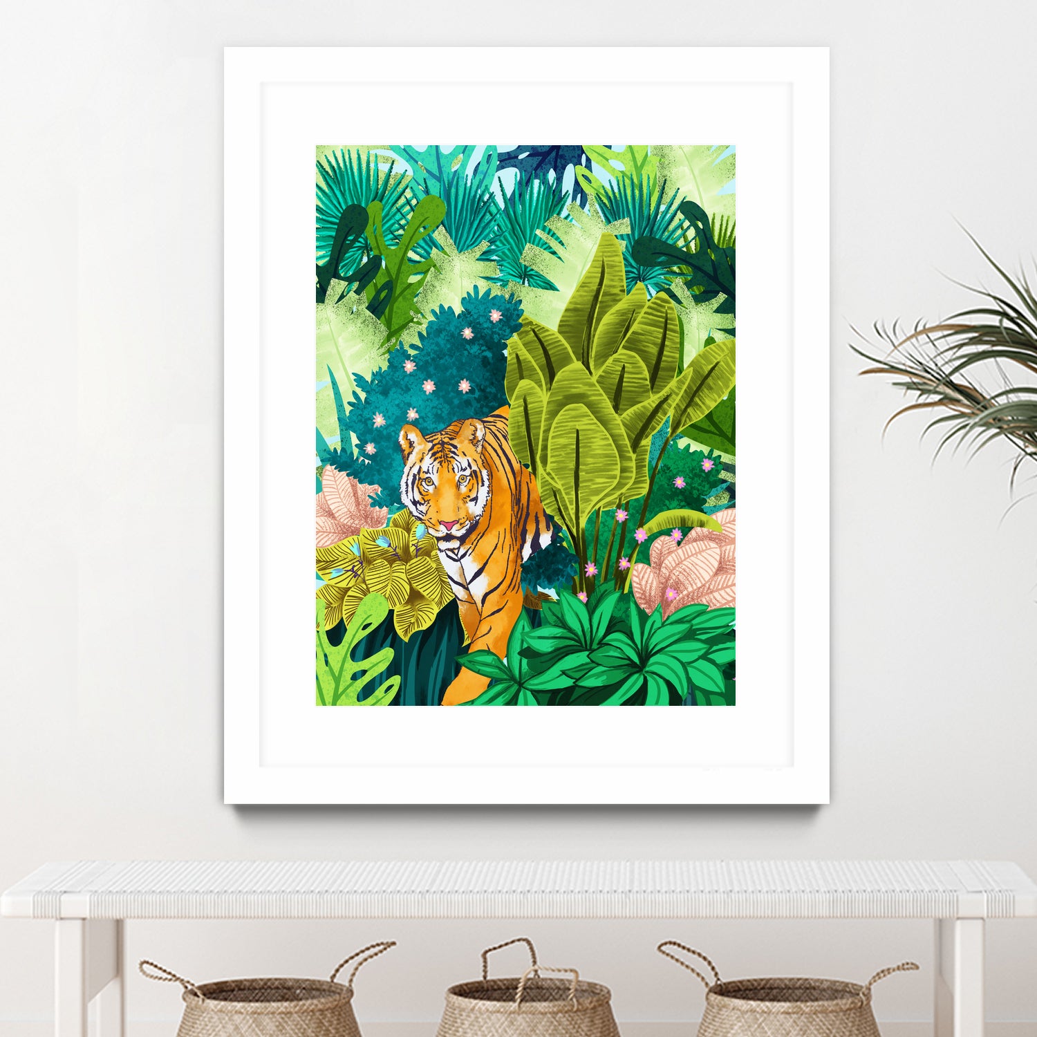 Jungle Tiger by 83 oranges on GIANT ART - orange digital jungle