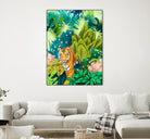 Jungle Tiger by 83 oranges on GIANT ART - orange digital jungle