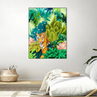 Jungle Tiger by 83 oranges on GIANT ART - orange digital jungle