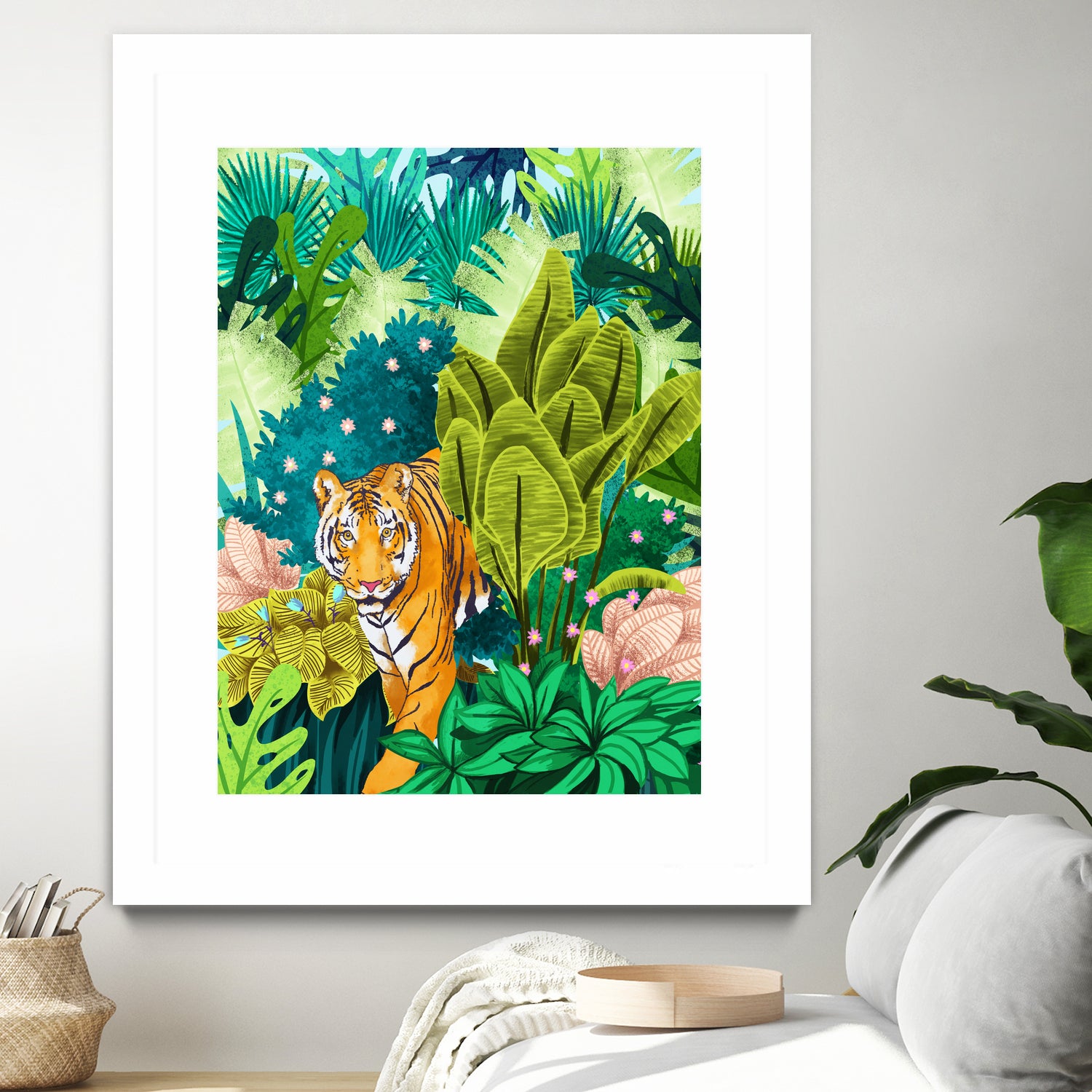 Jungle Tiger by 83 oranges on GIANT ART - orange digital jungle