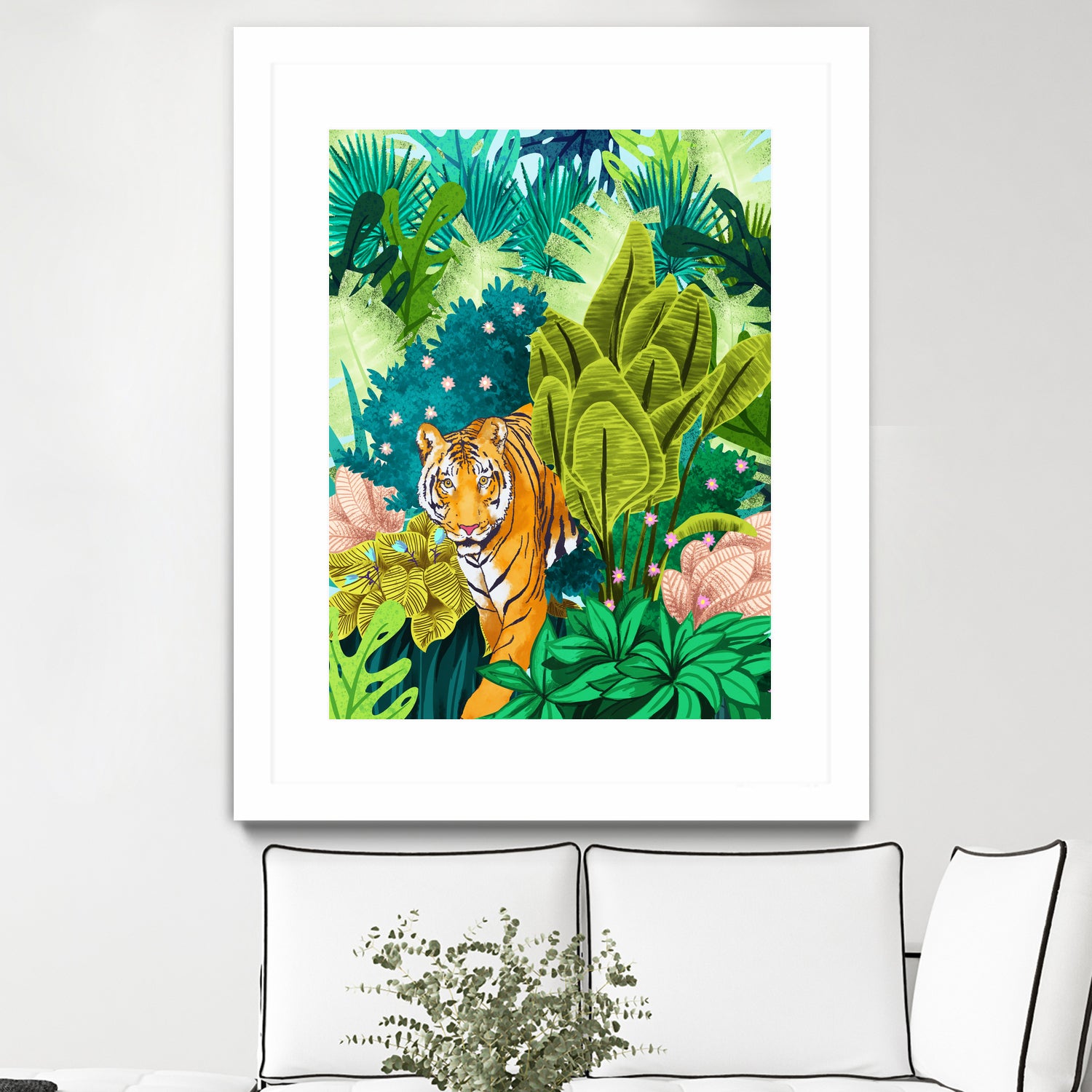 Jungle Tiger by 83 oranges on GIANT ART - orange digital jungle