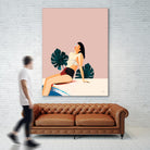 Sunday by 83 Oranges on GIANT ART - pink illustration pool