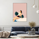 Sunday by 83 Oranges on GIANT ART - pink illustration pool