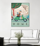 Visit Rome Vintage Art by Martin Wickstrom on GIANT ART