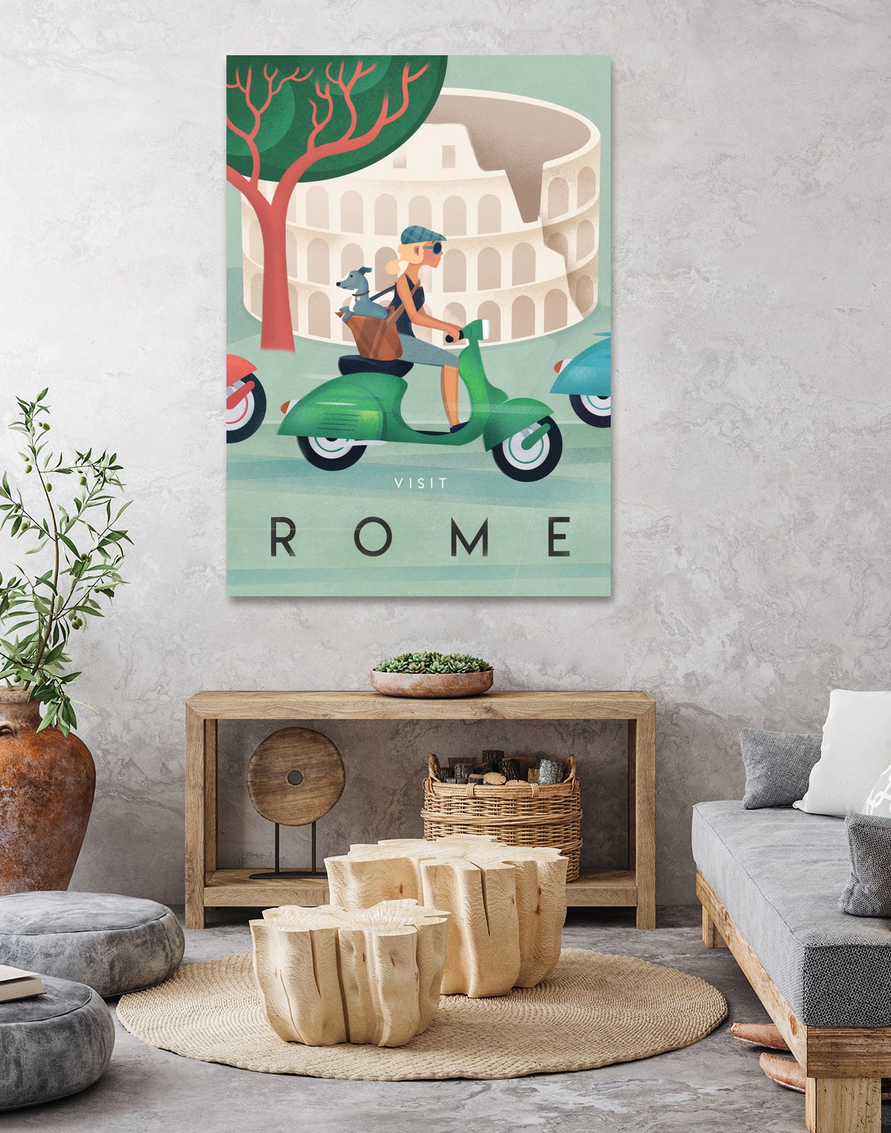 Visit Rome Vintage Art by Martin Wickstrom on GIANT ART