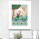 Visit Rome Vintage Art by Martin Wickstrom on GIANT ART