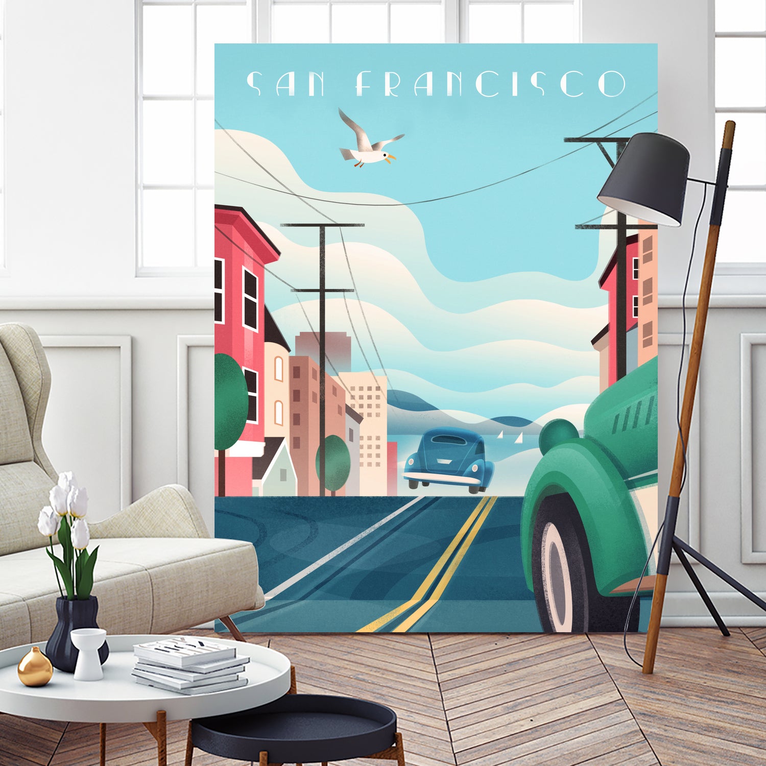 Art Deco San Francisco Car Chase by Martin Wickstrom on GIANT ART