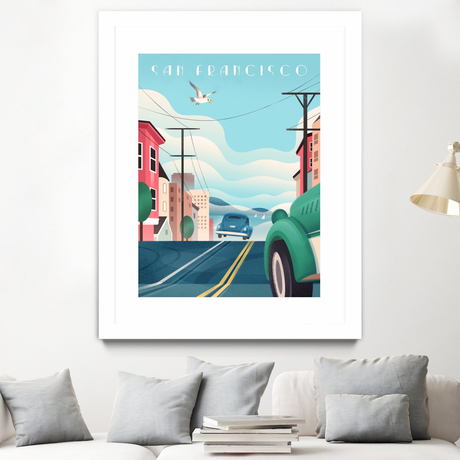 Art Deco San Francisco Car Chase by Martin Wickstrom on GIANT ART