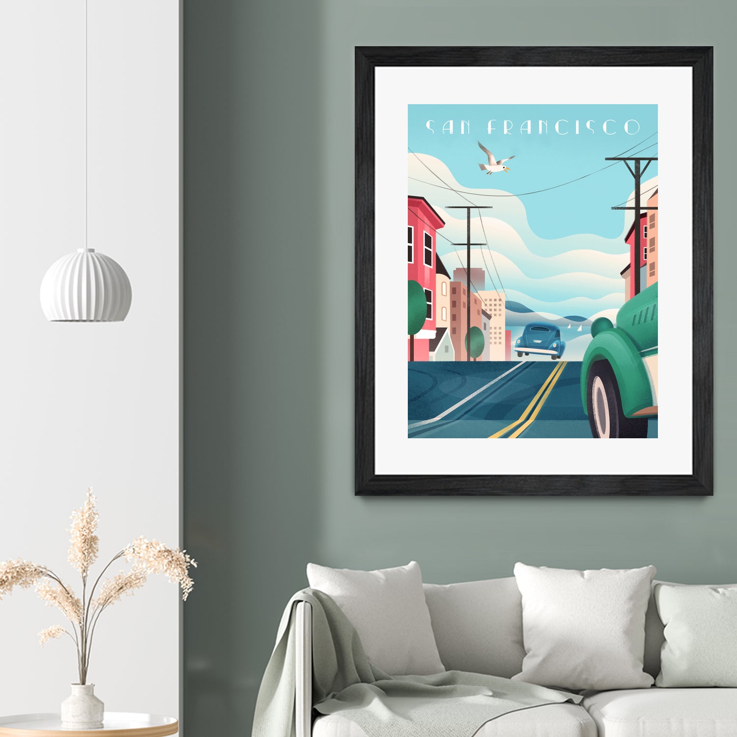 Art Deco San Francisco Car Chase by Martin Wickstrom on GIANT ART