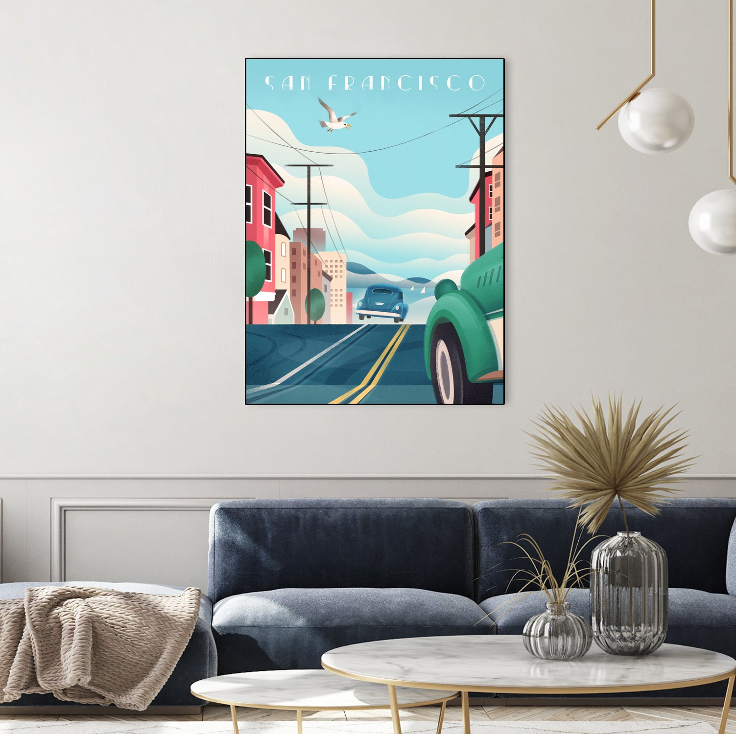 Art Deco San Francisco Car Chase by Martin Wickstrom on GIANT ART