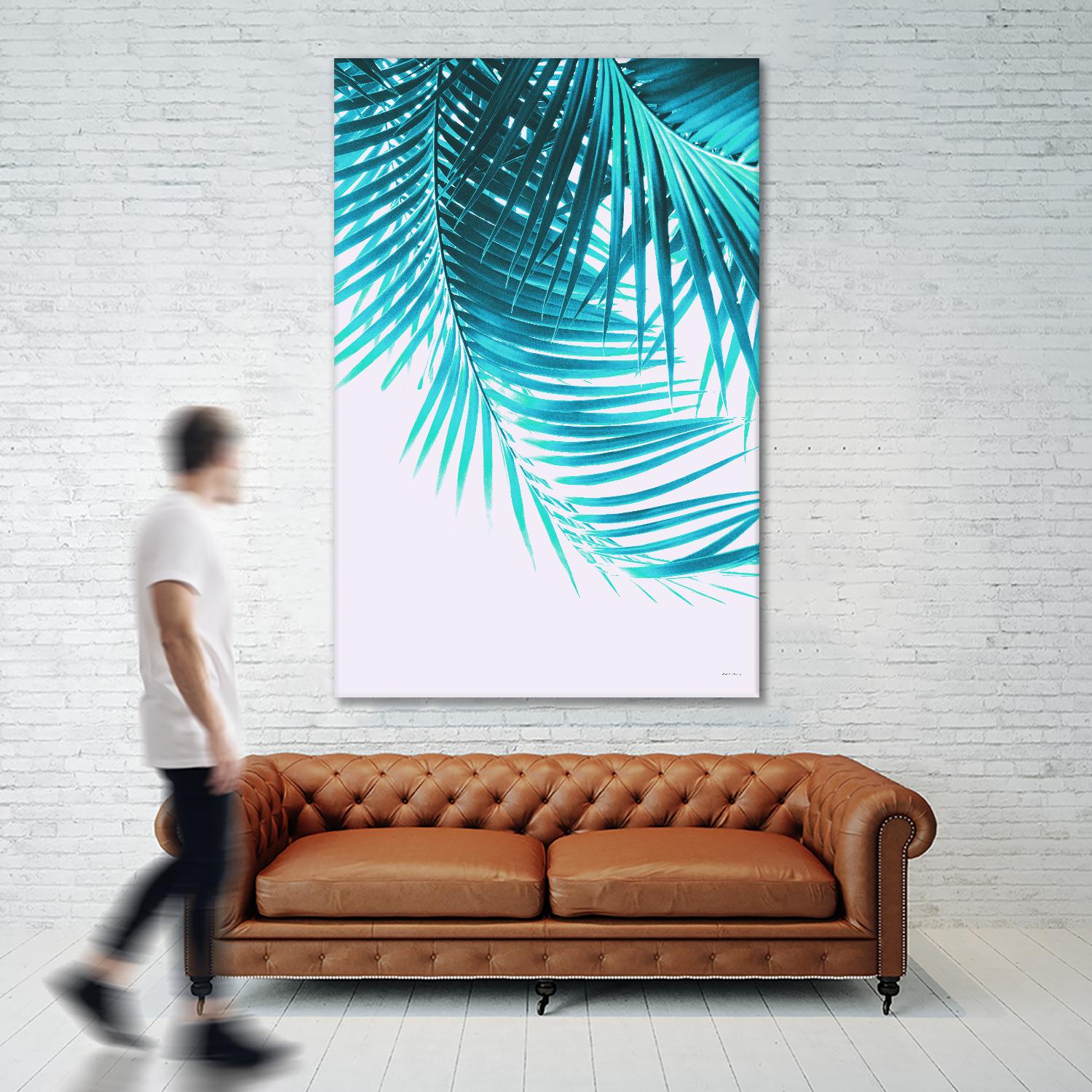 Palm Leaves Turquoise Summer Vibes #1 by Anita's & Bella's Art on GIANT ART