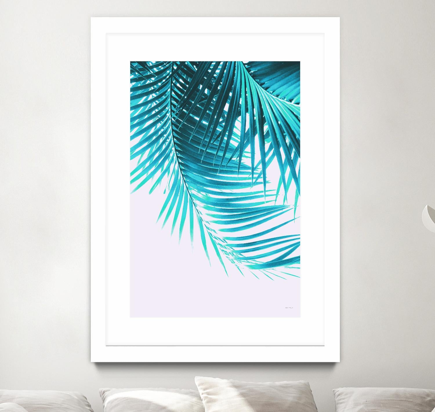 Palm Leaves Turquoise Summer Vibes #1 by Anita's & Bella's Art on GIANT ART