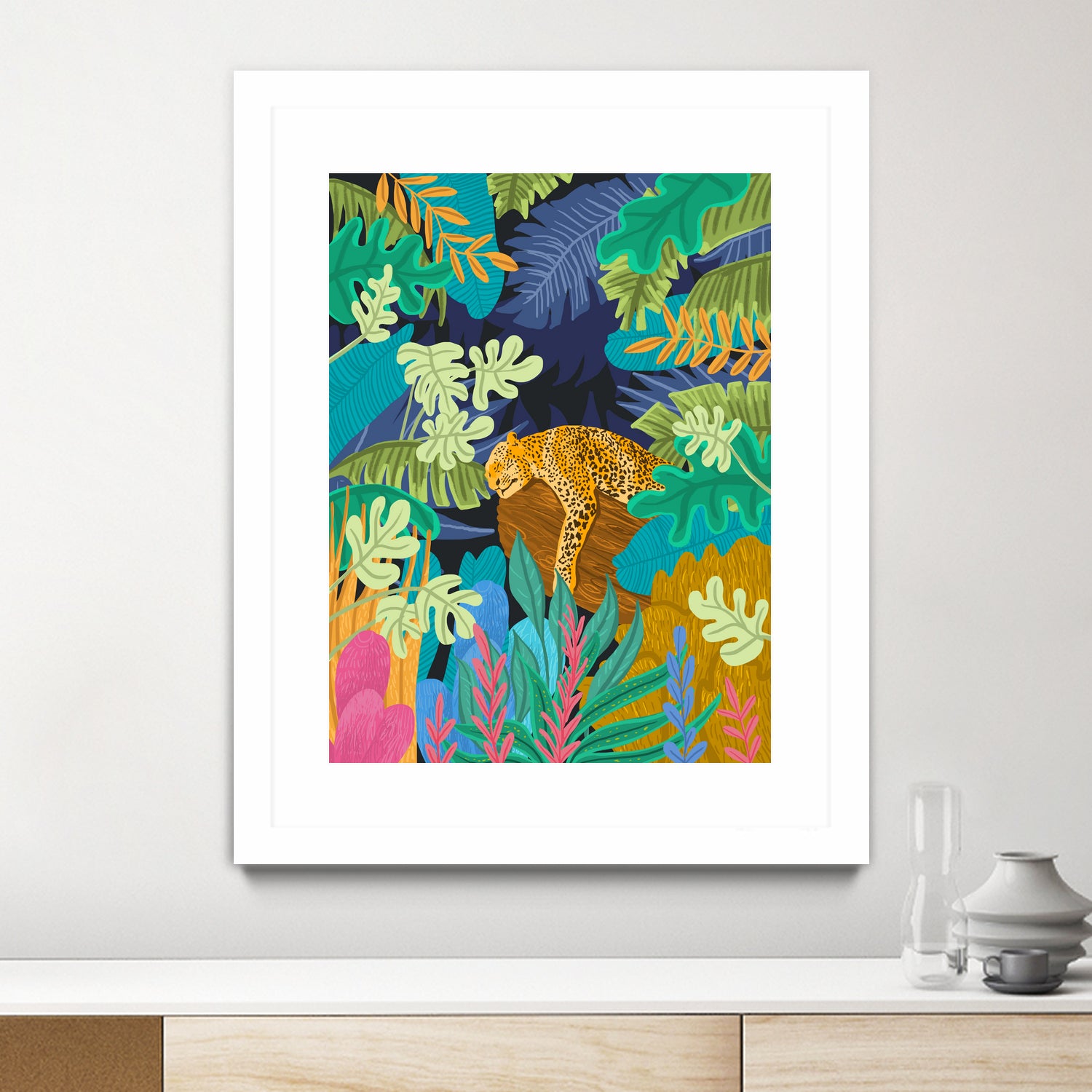 Sleeping Panther by 83 Oranges on GIANT ART - orange digital