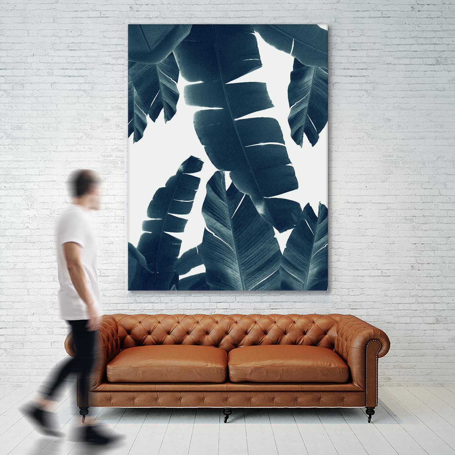 Banana Leaves Green Blue Vibes #2 #tropical #decor #art by Anita's & Bella's Art on GIANT ART