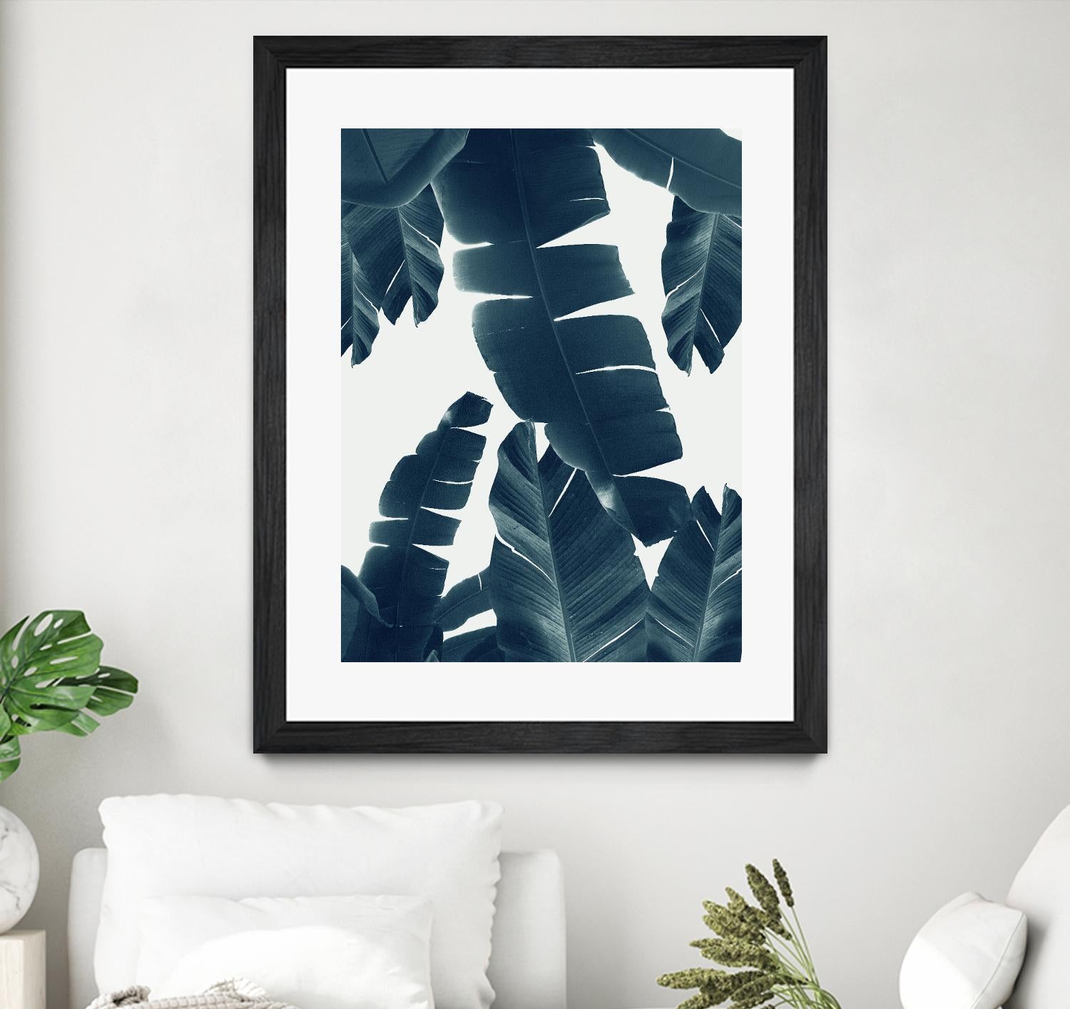 Banana Leaves Green Blue Vibes #2 #tropical #decor #art by Anita's & Bella's Art on GIANT ART