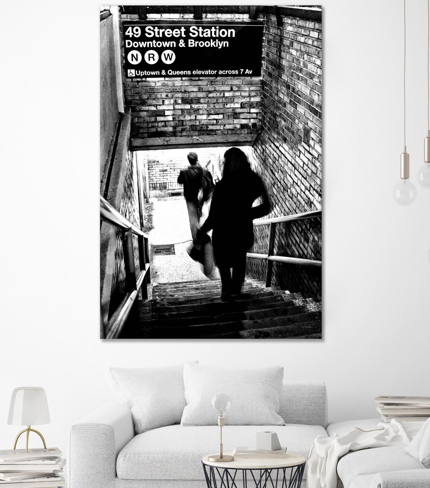 Subway Shadows by Karol Livote on GIANT ART - white black&white