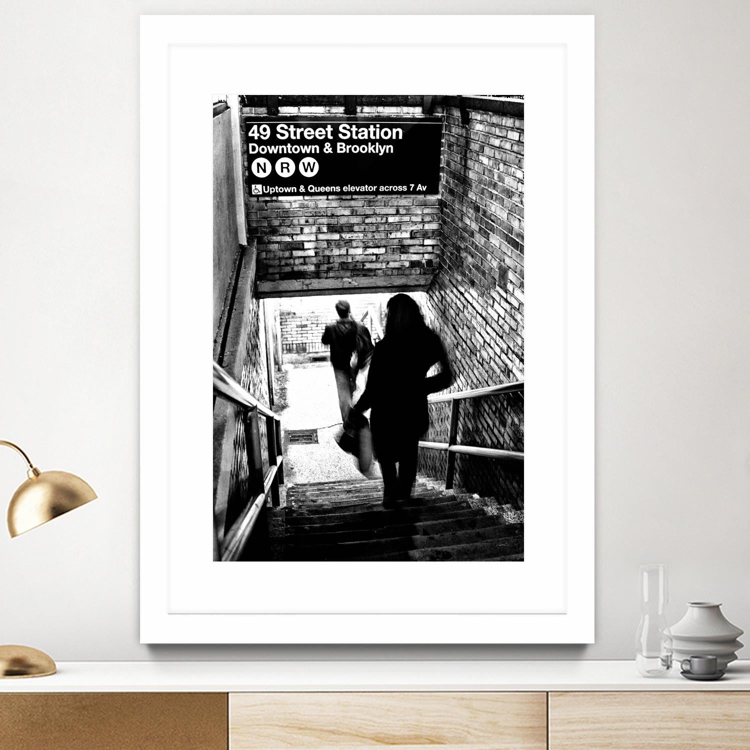 Subway Shadows by Karol Livote on GIANT ART - white black&white