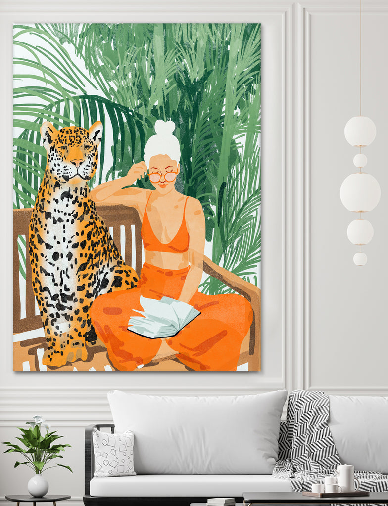 Jungle Vacay II by 83 Oranges on GIANT ART - orange digital tiger