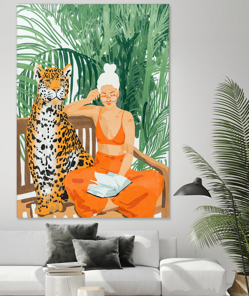 Jungle Vacay II by 83 Oranges on GIANT ART - orange digital tiger