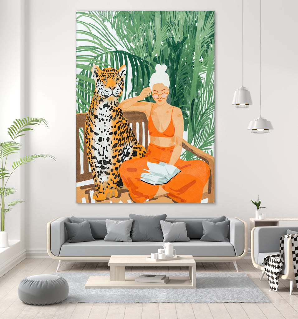 Jungle Vacay II by 83 Oranges on GIANT ART - orange digital tiger