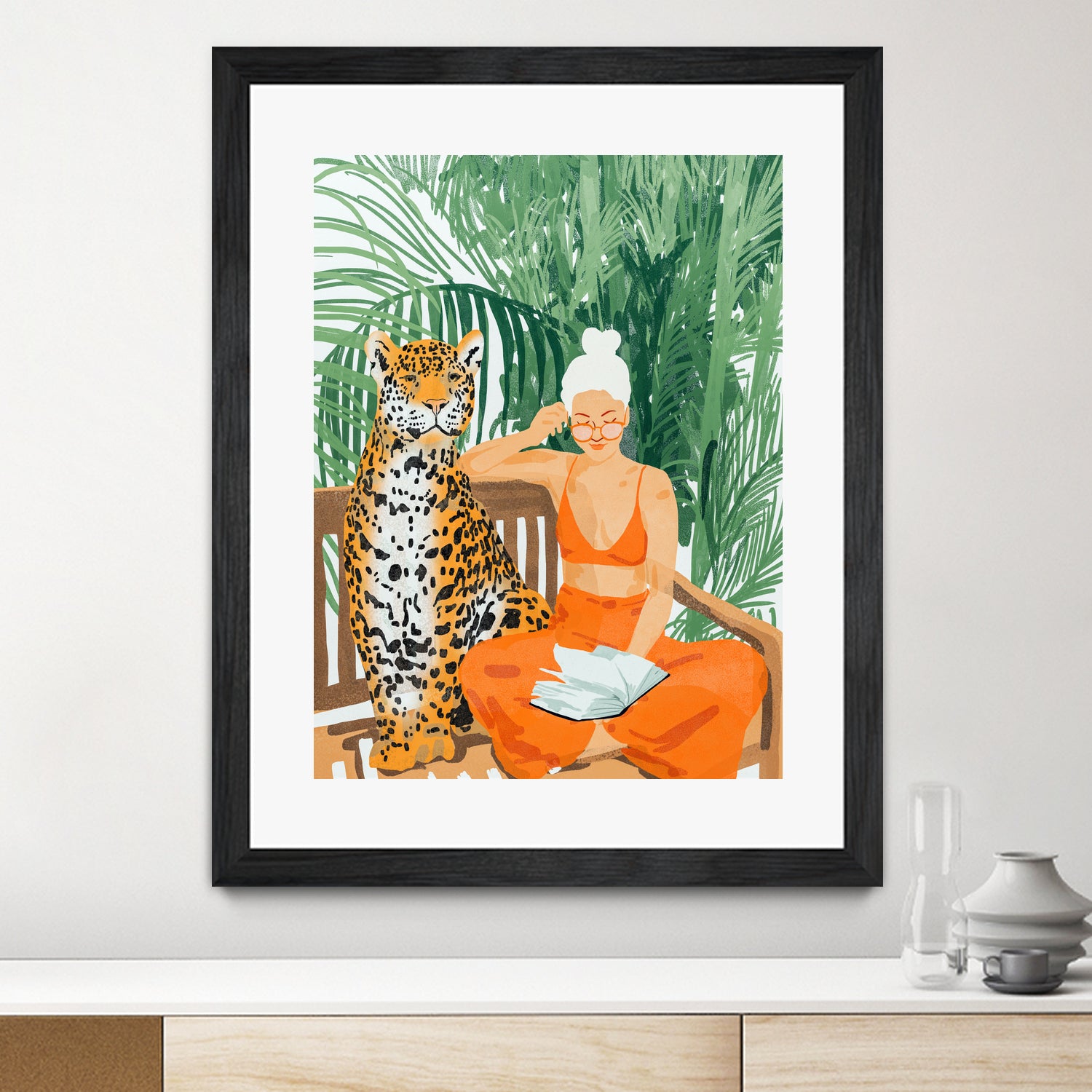 Jungle Vacay II by 83 Oranges on GIANT ART - orange digital tiger