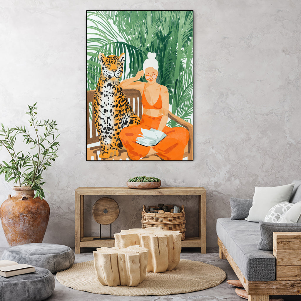 Jungle Vacay II by 83 Oranges on GIANT ART - orange digital tiger