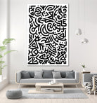 Bold Black Marker Doodle Lines by Bicone on GIANT ART