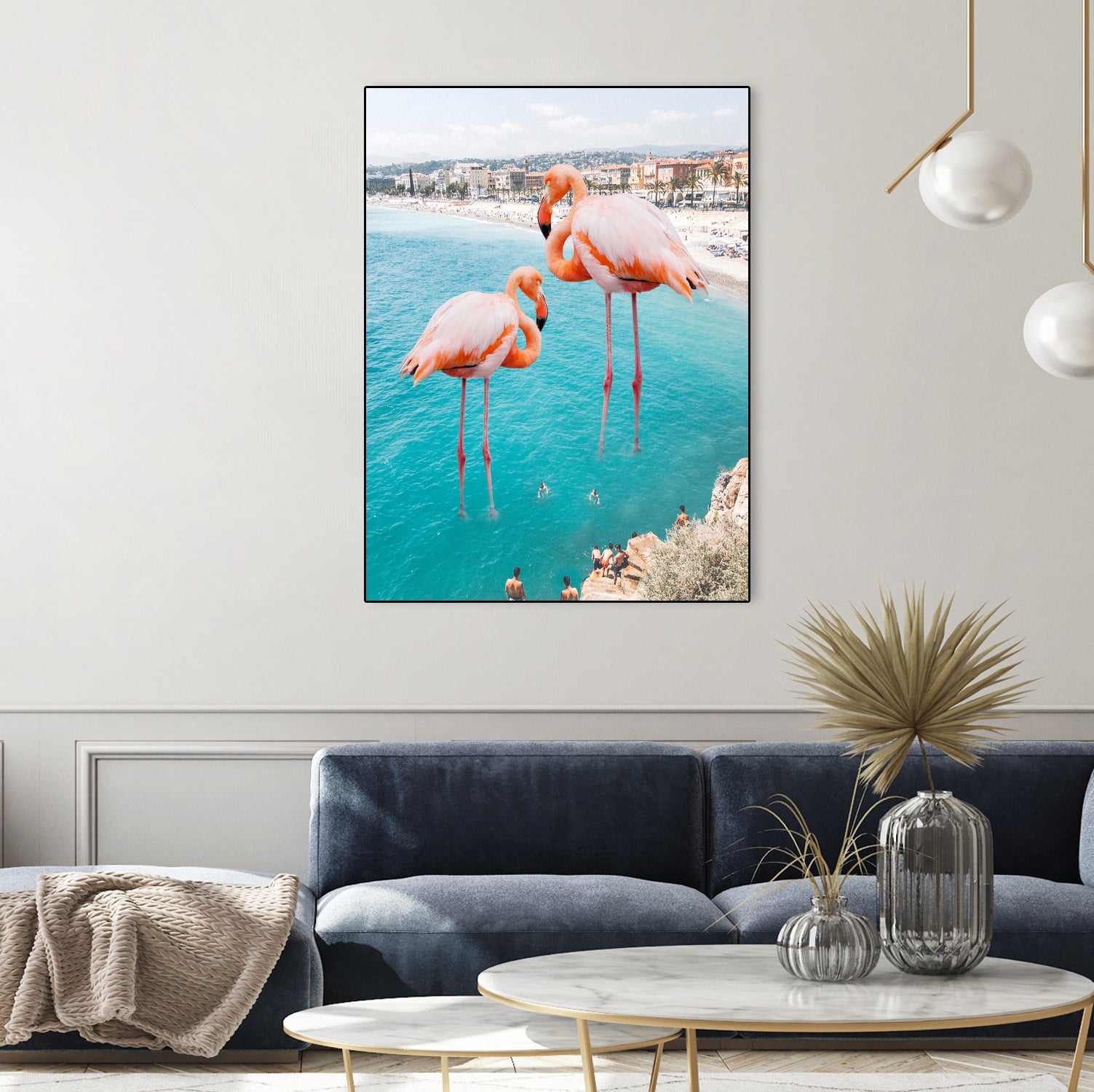 Flamingo on City Beach by Creativeaxle on GIANT ART