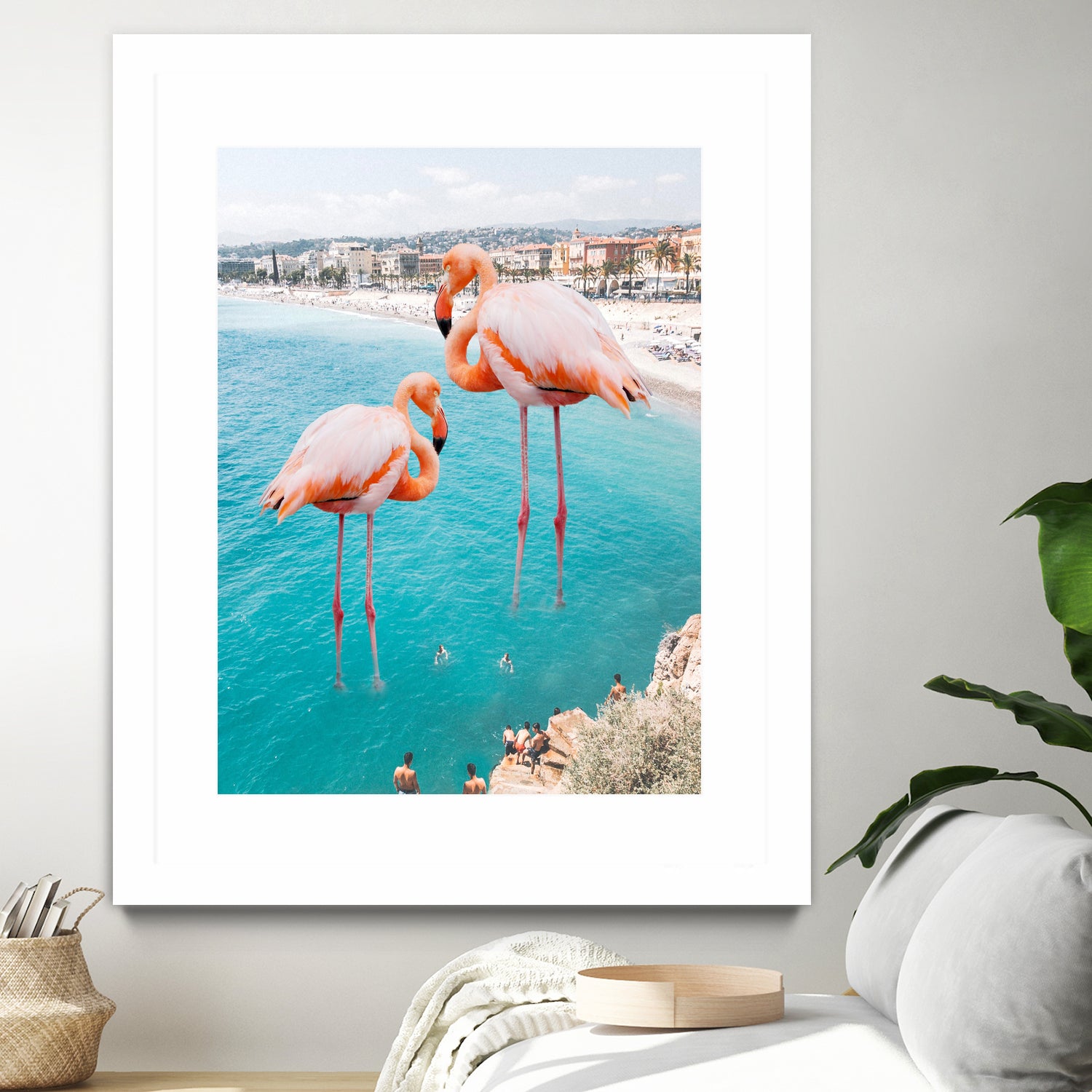 Flamingo on City Beach by Creativeaxle on GIANT ART