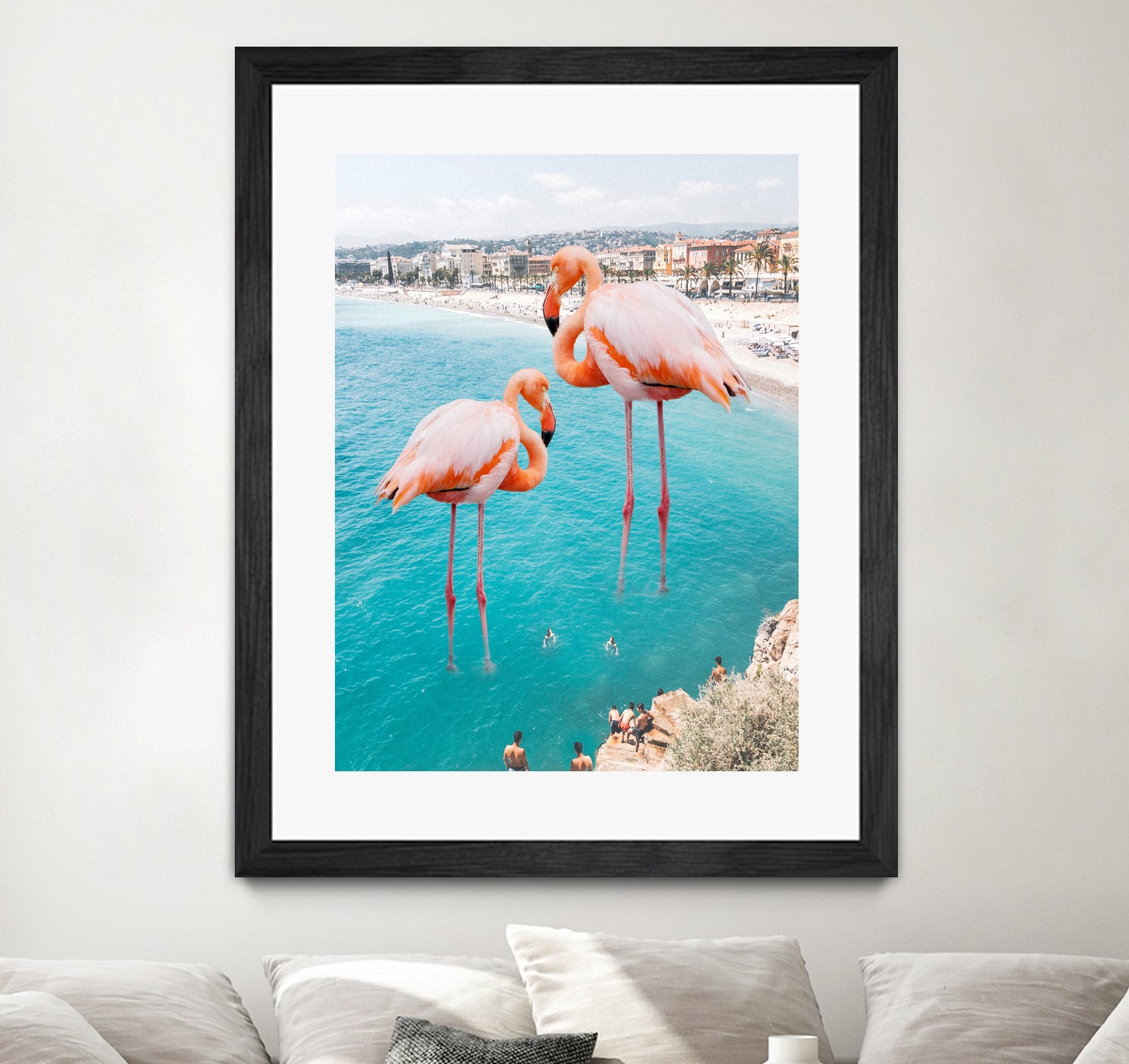 Flamingo on City Beach by Creativeaxle on GIANT ART