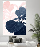 Blush Blue Fiddle Leaf Dream #1 #tropical #decor #art by Anita's & Bella's Art on GIANT ART