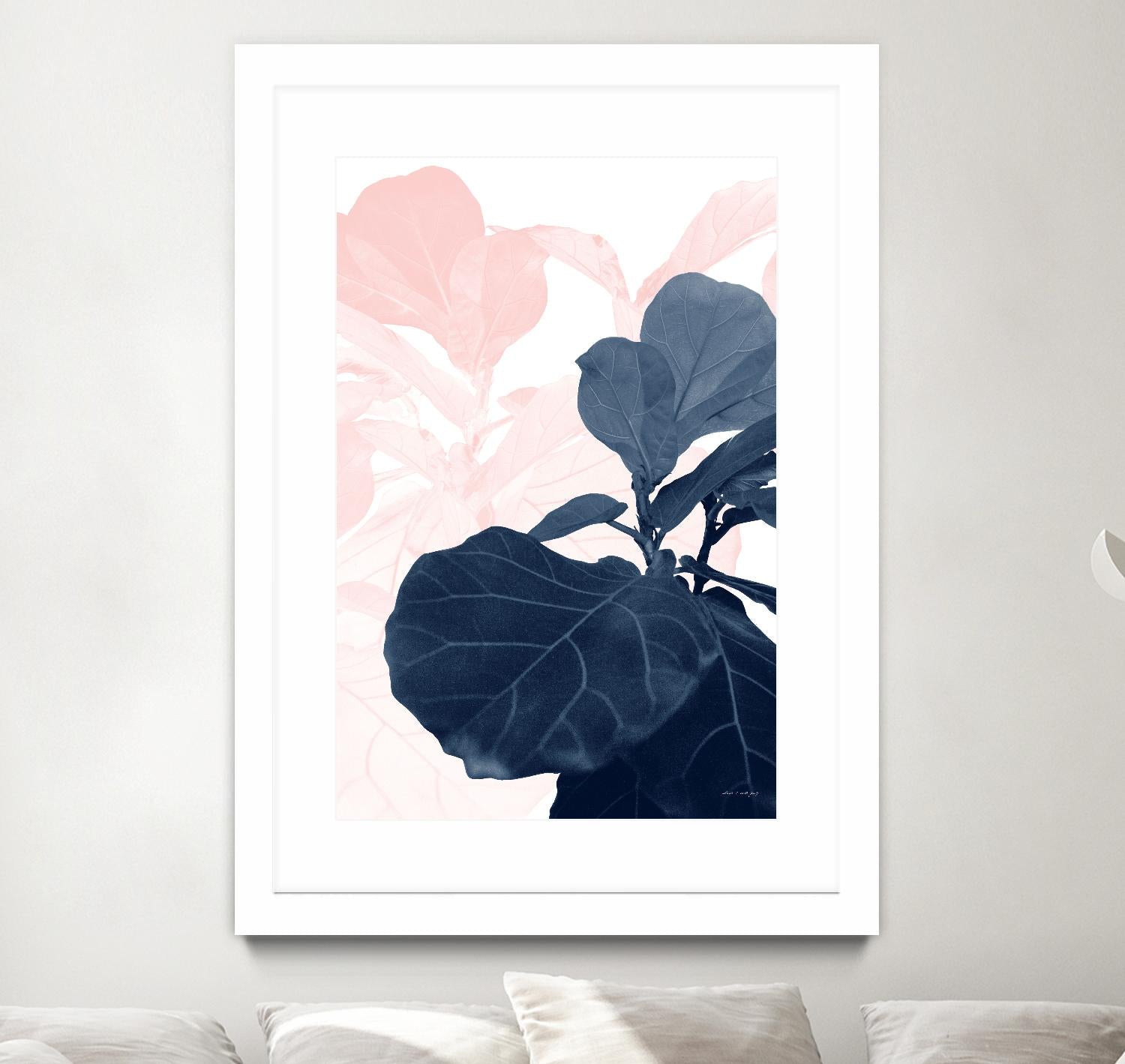 Blush Blue Fiddle Leaf Dream #1 #tropical #decor #art by Anita's & Bella's Art on GIANT ART