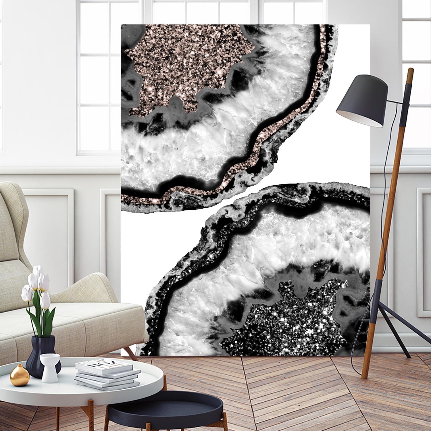 Yin Yang Agate Glitter Glam #1 #gem #decor #art by Anita's & Bella's Art on GIANT ART