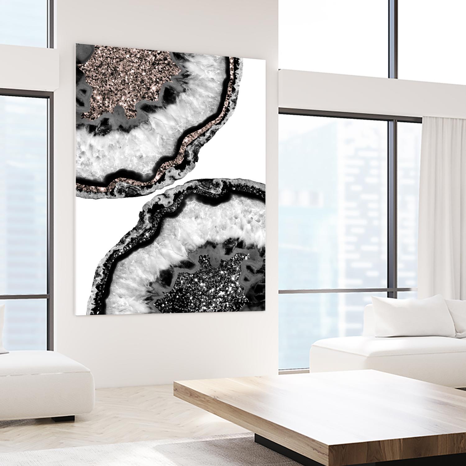 Yin Yang Agate Glitter Glam #1 #gem #decor #art by Anita's & Bella's Art on GIANT ART